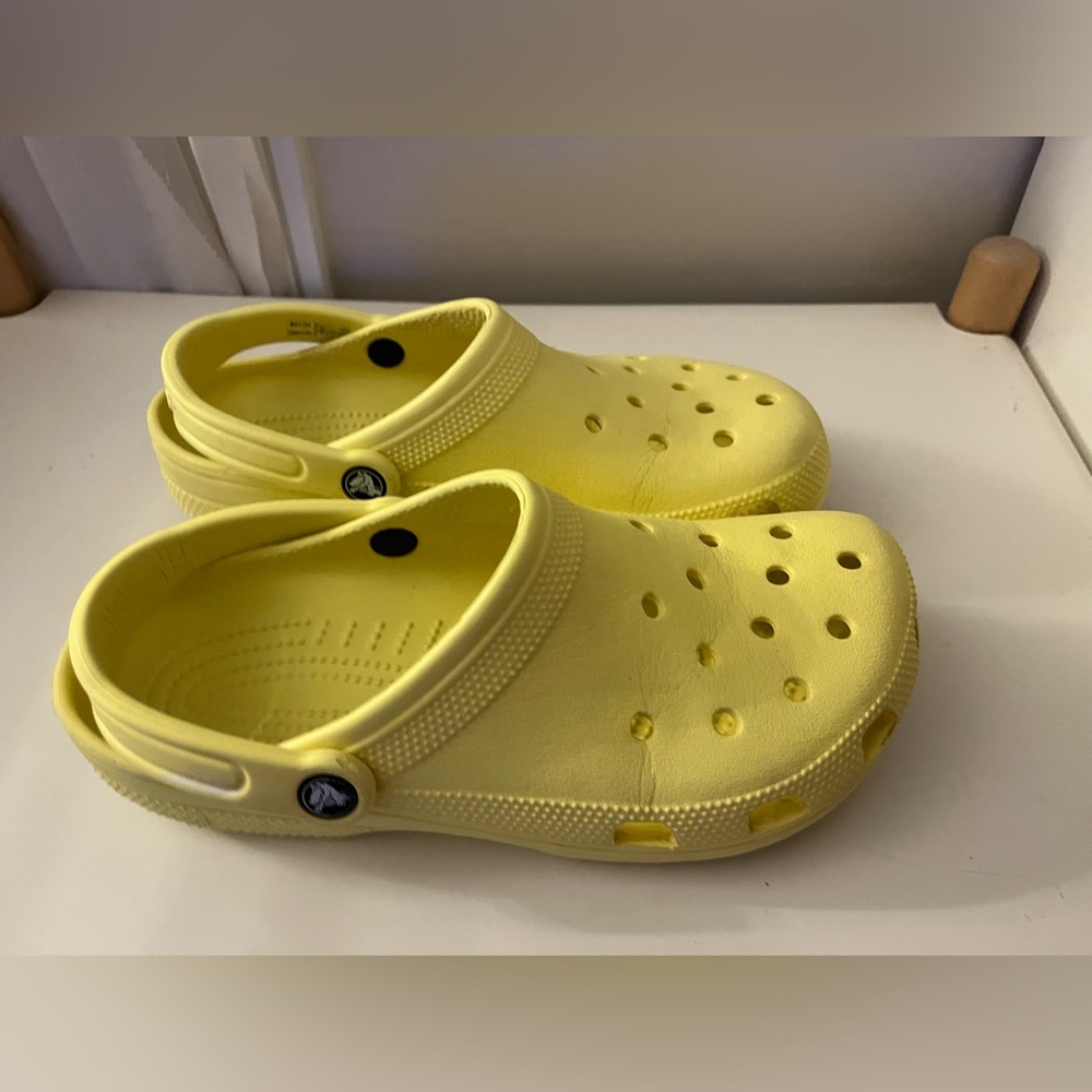 Butter yellow crocs